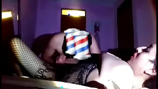 HE LIKES TO SUCK MY SHEMALES COCK&comma; BARBER SUCKING GOOD